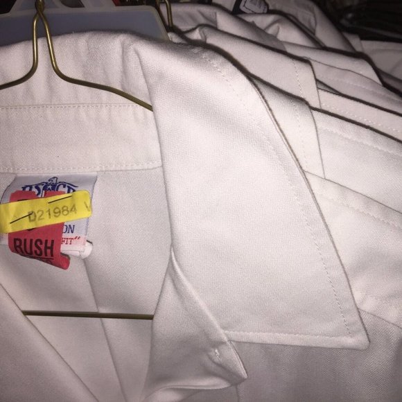 MENS ARMY SERVICE SHORT SLEEVE UNIFORM ASU DRESS BRIGHT WHITE SHIRT - Picture 3 of 4